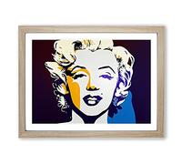 Pop Art Marilyn Monroe Vol.5 Abstract Framed Print | A2 Oak Framed Wall Art | Ready to Hang | Pop Art Fantasy Picture | Living Room Bedroom Lounge Office