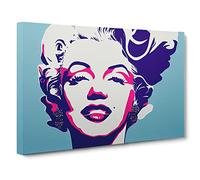 Pop Art Marilyn Monroe Vol.6 Canvas Print | Gallery Wrapped 30mm Frame Wall Decor | 30x20 inches | Ready to Hang | Pop Art Abstract Picture | Living Room Bedroom Lounge Office
