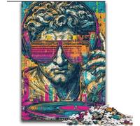 Pop-art Michelangelos David Statue JigsawPuzzle 2000 Pieces for Teenagers, Family Activity Fun at Home Activities, Birthday Present,Travel Gifts (70x100cm)