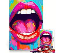 Pop Art Mouth 1000 Piece Jigsaw Puzzles for Teenagers Jigsaw Think Game Calm Mind Quality Edge (50x75cm)