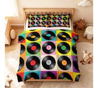Pop Art Music Coverless Duvet, 230 x 220 cm Quilt 7.5 Tog for Summer &