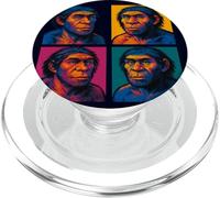 Pop Art Neanderthal Funny Prehistoric Caveman Anthropology PopSockets PopGrip for MagSafe