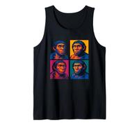 Pop Art Neanderthal Funny Prehistoric Caveman Anthropology Tank Top