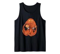 Pop Art Orange Octopus Retro Comic Graphic Tank Top