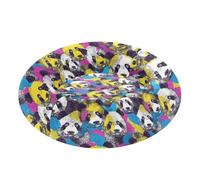 Pop Art Pandas Donut Cuddler Pet Dog Bed fluffier Calming Bed for Extra Small Size Pets Supplies Sofa para Perros