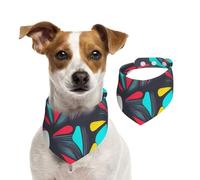 Pop Art Pet Scarf Dog Bandanas Spring Summer Soft Cotton Puppy Scarfs Adjustable Accessories for Small Medium Large Girl Boy Pup Medium