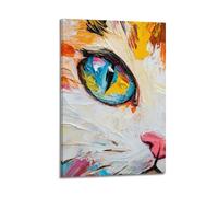 Pop Art Pet Wall Art, Hanging Paintings Poster, Stylish Colorful Banksy Themed Corgi Graffiti Prints Deliver Vivid Visual Appeal, Elegant Modern Animal Artwork for Bathroom Living Room 24x36inch(60x9