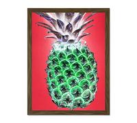 Pop Art Pineapple Large Framed Art Print Wall Poster 18x24 inch