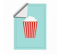 Pop Art Popcorn Modern Unframed Wall Art Print A1 (84.1×59.4cm), Wall Decor for Living Room, Bedroom, Office & Home, Art Gift