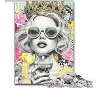 Pop Art Queen Jigsaw Puzzles for Adults 1000 Piece, Educational Stress Relief Toy for Is Ideal As A Gift for The Whole Family (50x75cm)