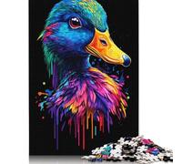 Pop Art Rainbow Duckre Puzzle Customizable Pictures 100% Recycled Cardboard Jigsaw Puzzle for Kids And Adults Age 12 Years Up Unique Gift 1000pcs (75x50cm)