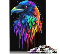 Pop Art Rainbow Raven 1000 Pieces Jigsaw Puzzle for Adults Intellectual Game Jigsaw Puzzle Toys for Adults 1000pcs (38x26cm)