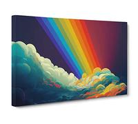 Pop Art Rainbow Vol.1 Canvas Print | Gallery Wrapped 30mm Frame Wall Decor | 30x20 inches | Ready to Hang | Pop Art Abstract Picture | Living Room Bedroom Lounge Office