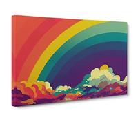 Pop Art Rainbow Vol.4 Canvas Print | Gallery Wrapped 30mm Frame Wall Decor | 30x20 inches | Ready to Hang | Pop Art Abstract Picture | Living Room Bedroom Lounge Office