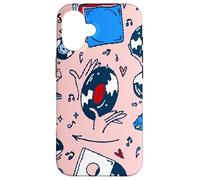 pop art record collector music lover vintage heart 70s disco Case for iPhone 16