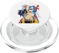 Pop Art Retro 60s Vintage Love Graphic Artist Portrait Woman PopSockets PopGrip for MagSafe