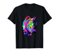 Pop Art Rhinoceros - Rhino Animal Lover Value Graphic T-Shirt, Men, Black, L