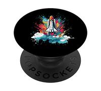 Pop Art Rocket Launch Space Gifts Science Gifts Space PopSockets Swappable PopGrip