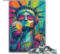 Pop Art Statue of Liberty 2000 Piece Jigsaw Puzzle for Adults Teens, Educational Stress Relief Toy for Is Ideal As A Gift for The Whole Family (70x100cm)