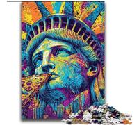 Pop Art Statue of Liberty 2000 Piece Jigsaw Puzzle for Adults Teens, Learning Educational Toys Family Games with Matching Poster And Trivia Sheet (70x100cm)