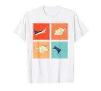 Pop Art Stingray Aquarium Animal Scuba Diver Ocean Manta Ray T-Shirt