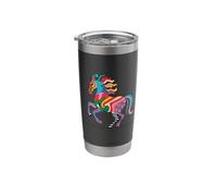 Pop Art Style - Colorful Hippie Horse Stainless Steel Insulated Tumbler
