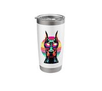 Pop Art Sunglasses Doberman Pinscher Dobermans Dobie Stainless Steel Insulated Tumbler