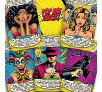 Pop Art Tarot Deck - 78 Tarot Cards with Meanings on Them - Magnetic Gift Box - 400 GSM Premium Cardstock - Easy Shuffle - Beginner Guidebook Included - Modern Illustrated Deck