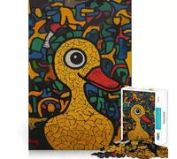 Pop Art Yellow Duck Doodle 1000 Piece Jigsaw Puzzle for Adults Smart Reason Toy Home Enjoy Sharp Edge Santa Wish Item (38x52cm)