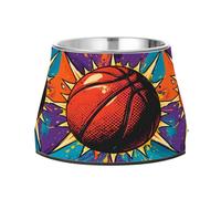 Pop Basketball Dog Raised Bowl, 540 ML Feeding Food Pet Bowl Stainless Steel Non-slip High Capacity Cat Bowl