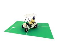 POP CARD EXPRESS Golf Cart 3D Pop Up Greeting Card - Retirement Card Happy Birthday Card Fathers Day Card Golf Gifts for Men Golf lovers Golfer F