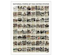 Pop Chart | National Parks of the United States Scratch-Off Map | 12" x 16" Scratch-Off Wall Decor | Track Your Travels to All 63 Parks With This Bucket List Scratch-Off Map | 100% Made in the USA