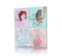 POP Creations Disney Princess Quote Large Wall Art (4-Piece Pictures Wall Decor) 20x20-Inch Cinderella, Ariel, Moana & Aurora Canvas Art Wall Decor, Canvas Wall Art