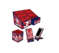 POP Creations Marvel Spiderman Seoul MDF Desk Organizer Set | Stationery Organizer, Pencil Cup, Desk Pen Holder, with Phone Stand