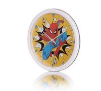 POP Creations Spider-Man Yellow Analog Clock for Wall, 10-inch Battery Operated Clock for Kids and Boys Bedroom, Marvel Comics Round Wall Clock for Bedroom Decor