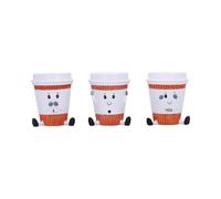 Three Wise Figurine Statue for Home Decor Accents, See No Evil, Coffee Cups