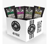 Pop Daddy Flavored Pretzel Sticks | Healthy Gourmet Pretzels Snack Packs | 1.5oz Variety Pack Pretzels | 48 Pack | Garlic Parmesan, Dill Pickle, Yellow Mustard, Cinnamon Sugar