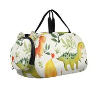 Pop Dinosaur Boho Fantasy Art Kids Duffel Bag with Shoes Compartment Large Capacity Sports Duffel Bag for Boys and Girls