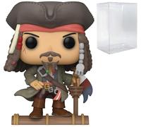 POP Disney: Pirates of The Caribbean - Jack Sparrow Specialty Series Exclusive Funko Vinyl Figure (Bundled with Compatible Box Protector Case), Multicolor, 3.75 inches