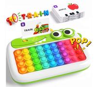 Pop Educational Game Toy, Sensory Talking Flashcards Children, English | Screen-Free Montessori Toy, 59 Flashcards Fidget Toys Children, Letters Interactive Gift Boy & Girl