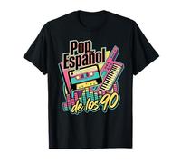 Pop Espanol of 90s Retro Cassette Tape Keytar Spanish T-Shirt