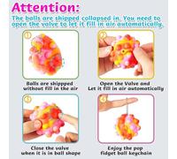 Pop Fidget Toys Its Ball Toy 4 PCS 3D Stress Balls It Pop Fidgets Pack Party Favors for Kids Toys Autism Sensory Toys Bulk Squeeze Toys Toddler Toys for Boys Adult Stress Relief Easter Basket Stuffers