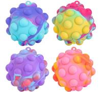 Pop Fidget Toys Its Ball Toy 4 PCS 3D Stress Balls It Pop Fidgets Pack Party Favors for Kids Toys Autism Sensory Toys Bulk Squeeze Toys Toddler Toys for Boys Adult Stress Relief Easter Basket Stuffers