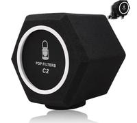 Pop Filter Isolation Shielding C2, Sound Absorbing Foam Microphone Isolation Ball for Recording, Singing, Podcasts, Live Stream