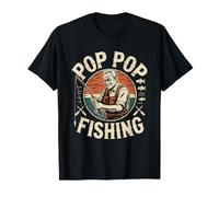 Pop Fishing Vintage Rod Reel Retro Art Fisherman T-Shirt