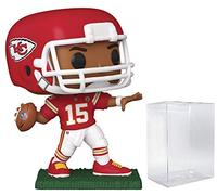 POP Football: Chiefs - Patrick Mahomes II (Home Uniform with Helmet) Funko Vinyl Figure (Bundled with Compatible Box Protector Case), Multicolor, 3.75 inches