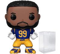 POP Football: Rams - Aaron Donald Funko Vinyl Figure (Bundled with Compatible Box Protector Case), Multicolor, 3.75 inches