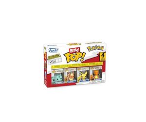 POP Funko Bitty 4 Pack: Pokémon - Bulbasaur,Flareon,Pichu & Charizard | Official Video Games Merch - Tiny 0.9 inch Figures with Display Shelf - Cake Topper, Party Bag and Stocking Filler Gift