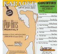 Pop Hits Monthly Country Karaoke Music CDG - January 2012