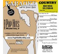 Pop Hits Monthly May 2012 Country- Karaoke CD+G